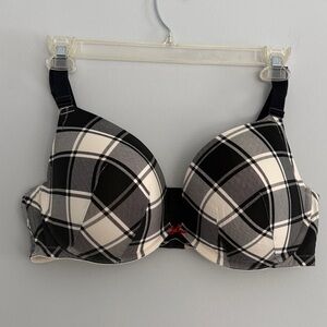 Cacique Monochrome Plaid Bra